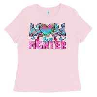 Bubblegum Pink Western Mom Is A Fighter Ladies Tee - BundleAndBundleShop