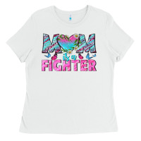 White Western Mom Is A Fighter Ladies Tee - BundleAndBundleShop