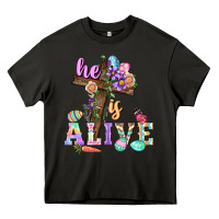 Asphalt He is alive Easter Day Heavy Core Tee - CowGirlArtShop