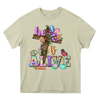 Mossy He is alive Easter Day Heavy Core Tee - CowGirlArtShop