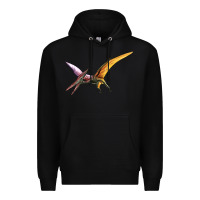 Black dinosaur pterodactyl Premium Hoodie - Artiststas