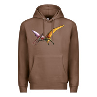 Chestnut dinosaur pterodactyl Premium Hoodie - Artiststas
