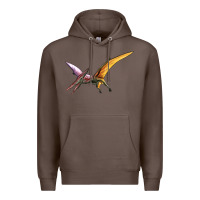 Coffee dinosaur pterodactyl Premium Hoodie - Artiststas