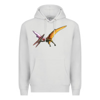 Dove Grey dinosaur pterodactyl Premium Hoodie - Artiststas