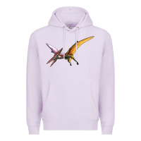Lilac dinosaur pterodactyl Premium Hoodie - Artiststas