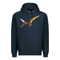Navy dinosaur pterodactyl Premium Hoodie - Artiststas