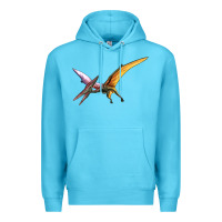 Ocean Blue dinosaur pterodactyl Premium Hoodie - Artiststas