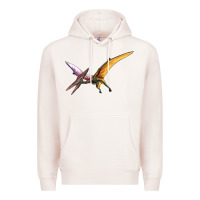 Pale Pink dinosaur pterodactyl Premium Hoodie - Artiststas