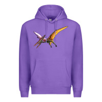 Purple dinosaur pterodactyl Premium Hoodie - Artiststas