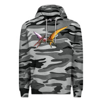 Slate Camo dinosaur pterodactyl Premium Hoodie - Artiststas