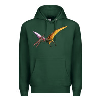 Sports Green dinosaur pterodactyl Premium Hoodie - Artiststas