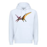White dinosaur pterodactyl Premium Hoodie - Artiststas