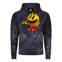 Cloud Black pacman Vintage Hoodie - DesigneFamous