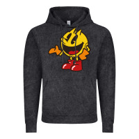 Vintage Black pacman Vintage Hoodie - DesigneFamous