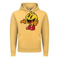 Vintage Mustard pacman Vintage Hoodie - DesigneFamous