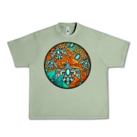 Oil Green western pattern circle Urban Heavy Tee - Jasminsmagicworld