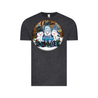 Vintage Black Chillin With My Snowmies Vintage Tee - FaDigitalArtStudio