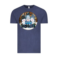 Vintage Denim Chillin With My Snowmies Vintage Tee - FaDigitalArtStudio