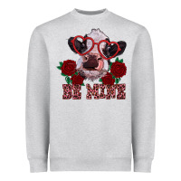 Heather Grey be mine valentine's day calf Heavyweight Sweatshirt - RanaPortraitStore