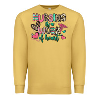 Antique Gold nursing is a work of heart Premium Sweatshirt - RanaPortraitStore