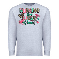 Nursing Is A Work Of Heart Premium Sweatshirt | Teevron