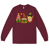 Burgundy Elf Gnomes Long Sleeve Tee - CowhideDigitalArt