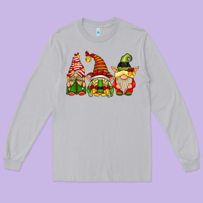Elf Gnomes Long Sleeve Tee Designed By Cowhidedigitalart