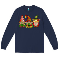 Navy Elf Gnomes Long Sleeve Tee - CowhideDigitalArt