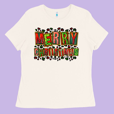 Merry Christmas Ladies Tee Designed By Fadigitalartstudio