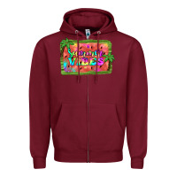 Burgundy summer vibes watermelon Zipper Hoodie - JahusDesignShop