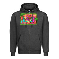 Charcoal Heather summer vibes watermelon Zipper Hoodie - JahusDesignShop