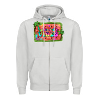 Dove Grey summer vibes watermelon Zipper Hoodie - JahusDesignShop