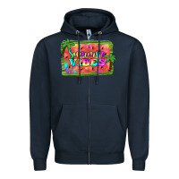 Navy summer vibes watermelon Zipper Hoodie - JahusDesignShop