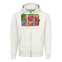 Oatmeal Heather summer vibes watermelon Zipper Hoodie - JahusDesignShop