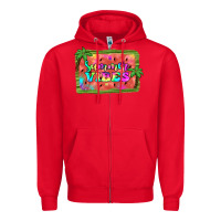 Red summer vibes watermelon Zipper Hoodie - JahusDesignShop
