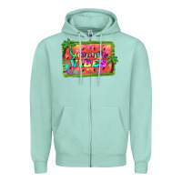 Seafoam summer vibes watermelon Zipper Hoodie - JahusDesignShop