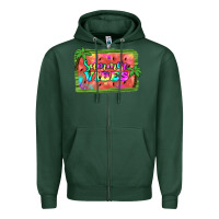 Sports Green summer vibes watermelon Zipper Hoodie - JahusDesignShop