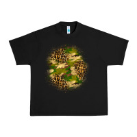 Black camouflage and leopard patch Urban Heavy Tee - BundleAndBundleShop