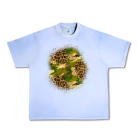 Grape Ice camouflage and leopard patch Urban Heavy Tee - BundleAndBundleShop