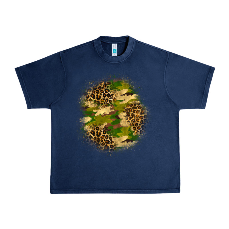 Camouflage And Leopard Patch Urban Heavy Tee by BundleAndBundleShop | Teevron