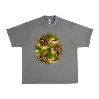 Tornado camouflage and leopard patch Urban Heavy Tee - BundleAndBundleShop