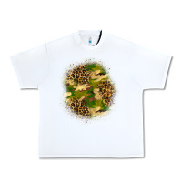 White camouflage and leopard patch Urban Heavy Tee - BundleAndBundleShop