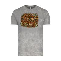 Cloud Rock leopard leather turquoise background Vintage Tee - RanaPortraitStore