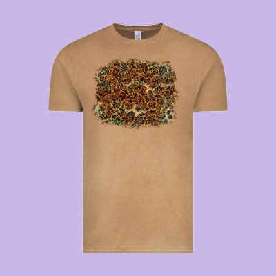 Leopard Leather Turquoise Background Vintage Tee Designed By Ranaportraitstore