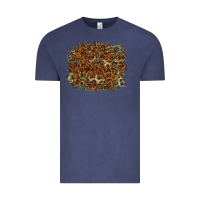 Vintage Denim leopard leather turquoise background Vintage Tee - RanaPortraitStore