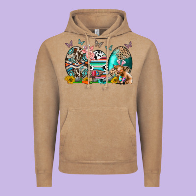 Easter Easter Eggs Vintage Hoodie Designed By Cowhidedigitalart