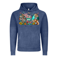 Vintage Denim easter easter eggs Vintage Hoodie - CowhideDigitalArt