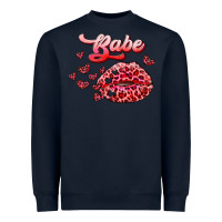 Navy babe with kiss Heavyweight Sweatshirt - RanaPortraitStore