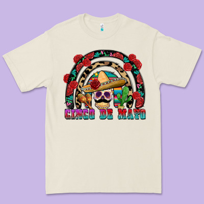 Cinco De Mayo Rainbow Premium Tee Designed By Fadigitalartstudio