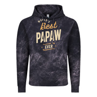 Cloud Black Mens Best Papaw Ever Funny Dad / Grandpa Vintage Hoodie - DesigneFamous